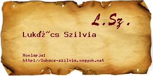 Lukács Szilvia névjegykártya