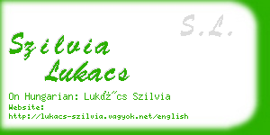 szilvia lukacs business card